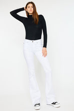 Load image into Gallery viewer, White Mid Rise Flare Jean
