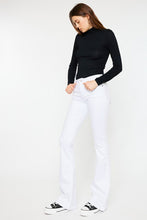 Load image into Gallery viewer, White Mid Rise Flare Jean
