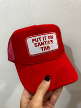 Load image into Gallery viewer, Santa&#39;s Tab Trucker Hat
